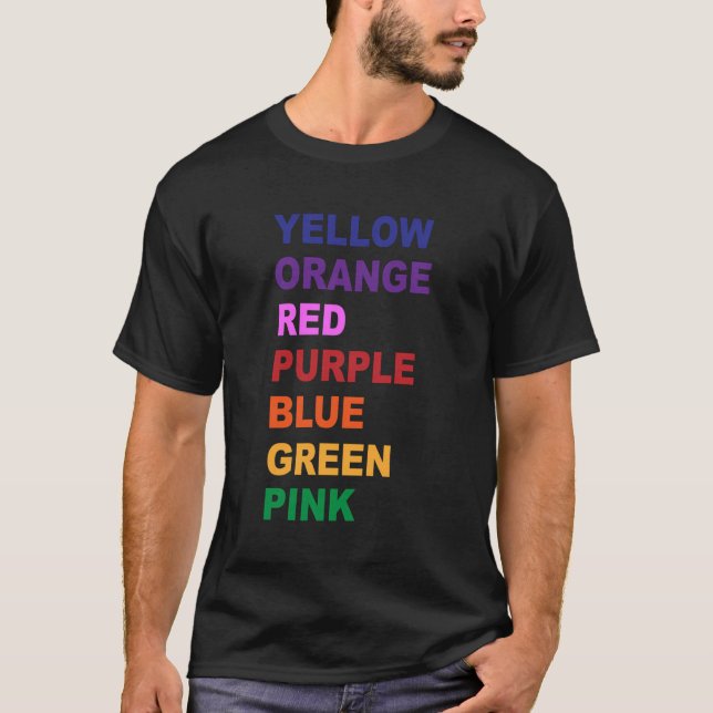 Camisa de ilusão óptica - Camisa arco-íris (Frente)