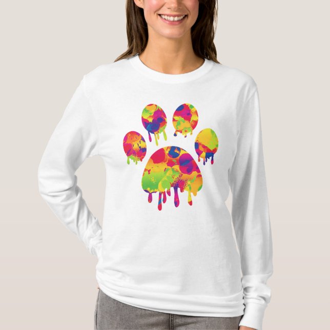 Camisa de Impressão de Pata (Frente)