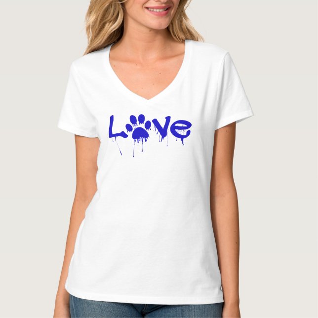 Camisa de Impressão de Pata (Frente)