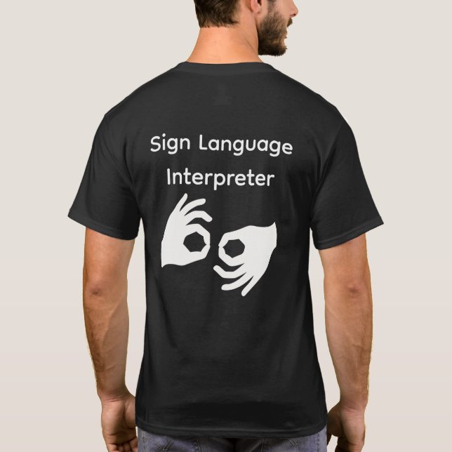 Camisa de Intérprete de Língua de Sinais (Verso)