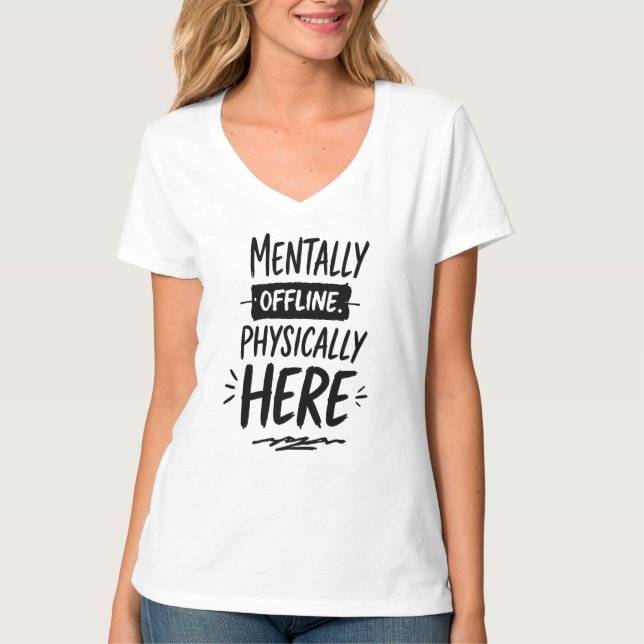 Camisa de Introvertido Mentalmente Offline (Frente)