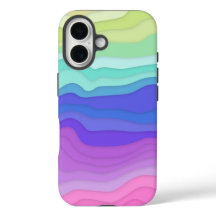 Camisa de iPhone Ondas em Camadas | Kawaii Pastel