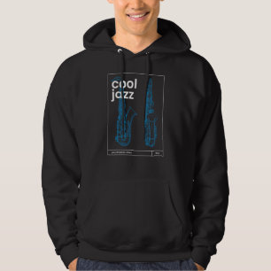 camisa de jazz legal com design de pôster de saxof