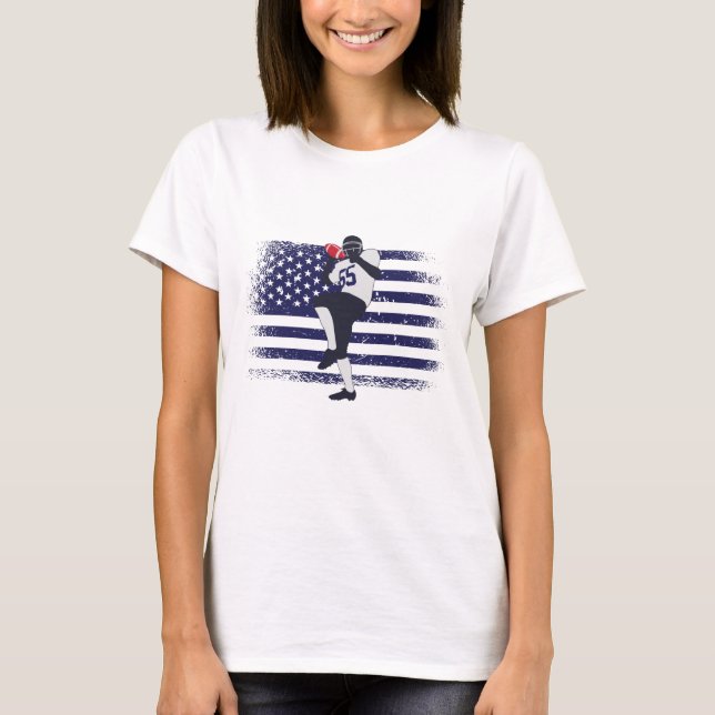 Camisa de Jersey de Fã de Futebol Americano Bandei (Frente)