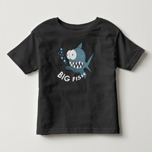 Camisa de Jersey Fina para Criança - Big Fish (Frente)