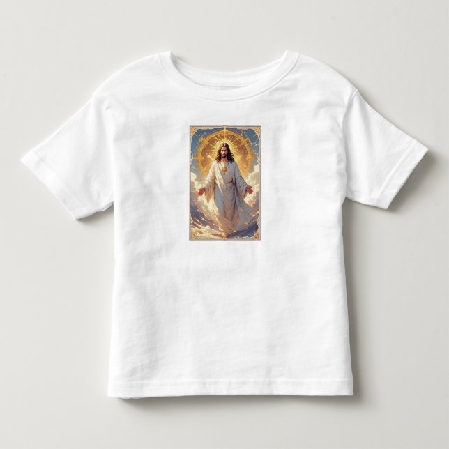 Camisa de Jessus Ascende para Bebê Cristão (Frente)