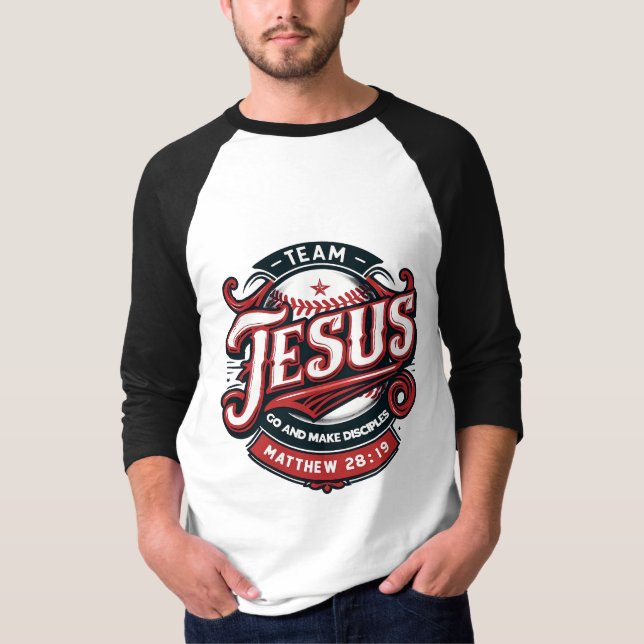 Camisa de Jesus Raglan (Frente)