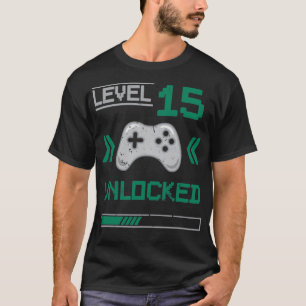 Camisa de jogador de aniversário de 15 de nível 15