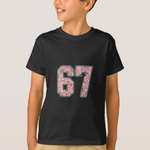 Camisa de Jogador Feminina Rosa e Branca Número 67