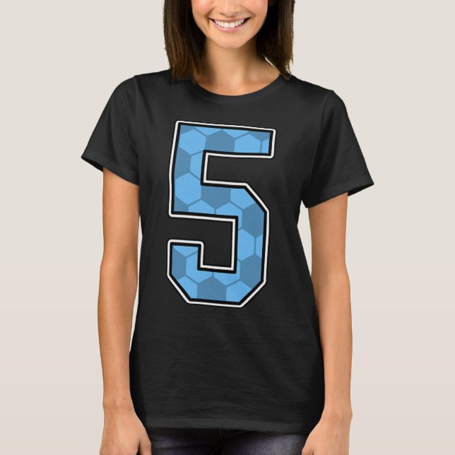 Camisa de jogador uniforme azul padrão de futebol  (Frente)