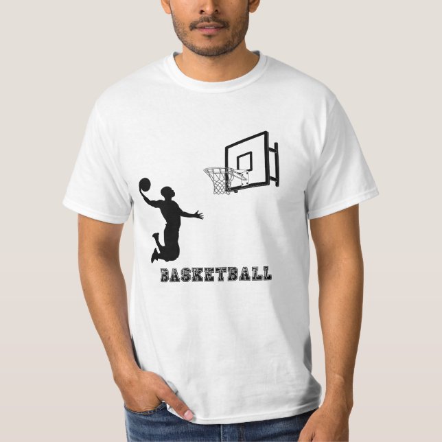 Camisa de jogar basquete - Basquete para T-Shirts (Frente)