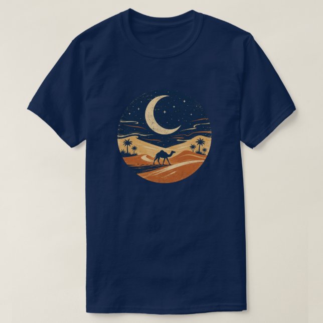 Camisa de Jornada de Camelo no Deserto ao Luar (Frente do Design)
