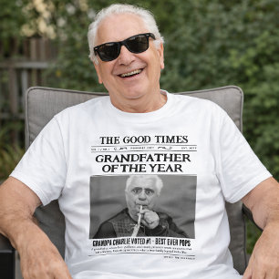 Camisa de Jornal Personalizada, Avô do Ano