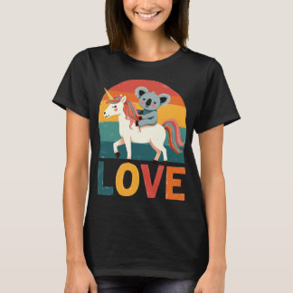 Camisa de Koala Montando Unicórnio, Arte de Koala,