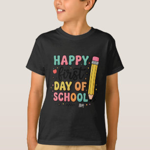 Camisa de Lápis do Primeiro Dia de Aula Fofo Volta