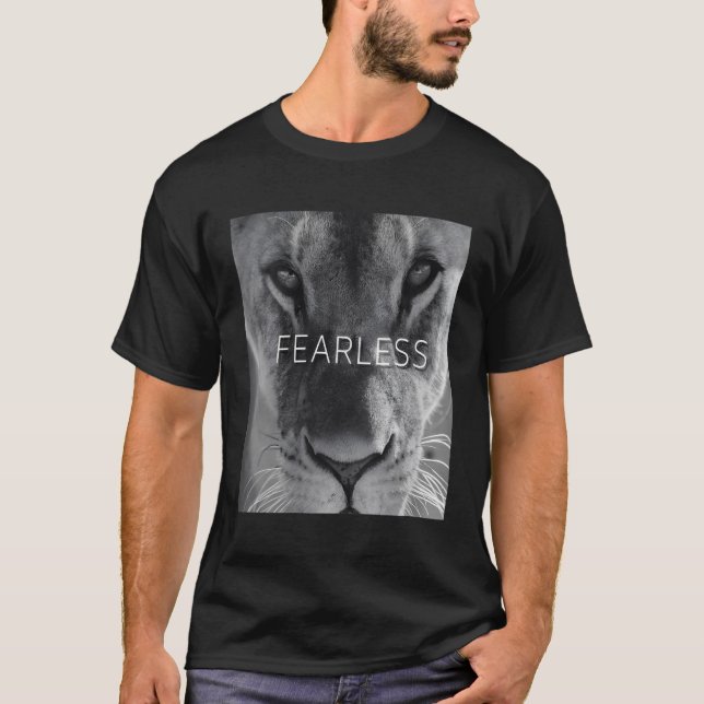 Camisa De Leão De Leão Sem Carinho Para Mulheres (Frente)