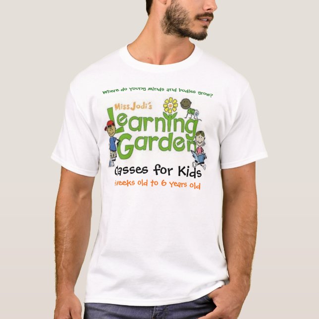 Camisa de Learning Jardim Logotipo da senhorita (Frente)