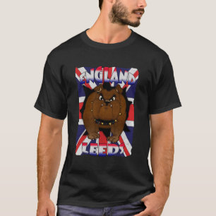 Camisa de Leeds Inglaterra T para o buldogue de
