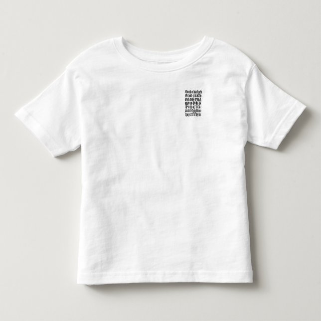 Camisa de letras gótica (Frente)