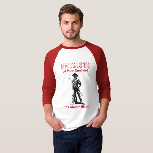Camisa de Liberdade Patriota - Nova Inglaterra (Frente Completa)