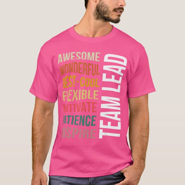 Camisa de Líder de Equipe Engraçada Apreciação Ins (Frente)