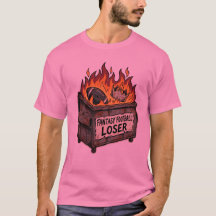 Camisa de Lixeira de Queima de Perdedor de Futebol