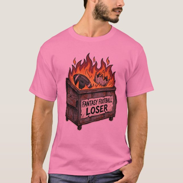 Camisa de Lixeira de Queima de Perdedor de Futebol (Frente)