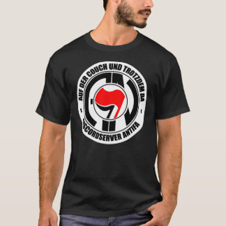 Camisa de logotipo de rede antifascista Camisa T e