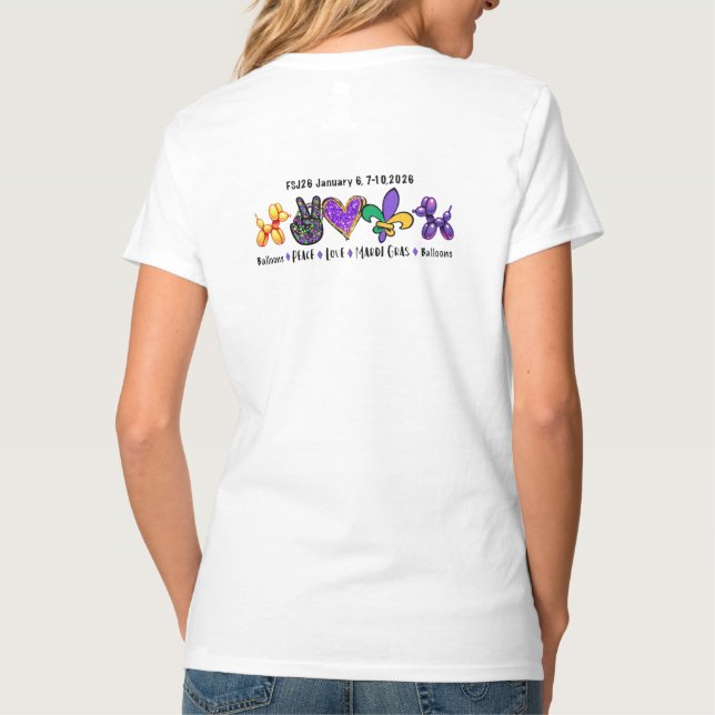 Camisa de logotipo feminino 2/Mardi Gras (Verso)