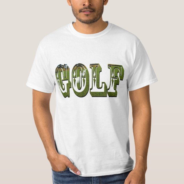Camisa De Logotipo Verde Dimensional Do Golfe Mens (Frente)