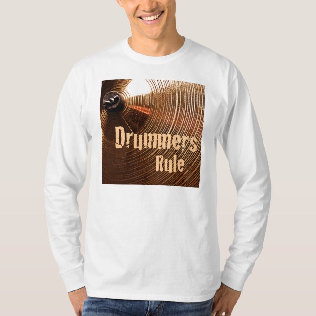 Camisa de Longsleeve da regra dos bateristas (Frente)