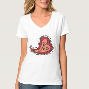 Camisa de Luz das Mulheres do Coração Paisley