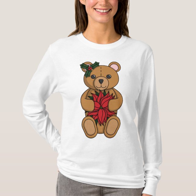 Camisa de luz das mulheres dotadas de ursinhos (Frente)
