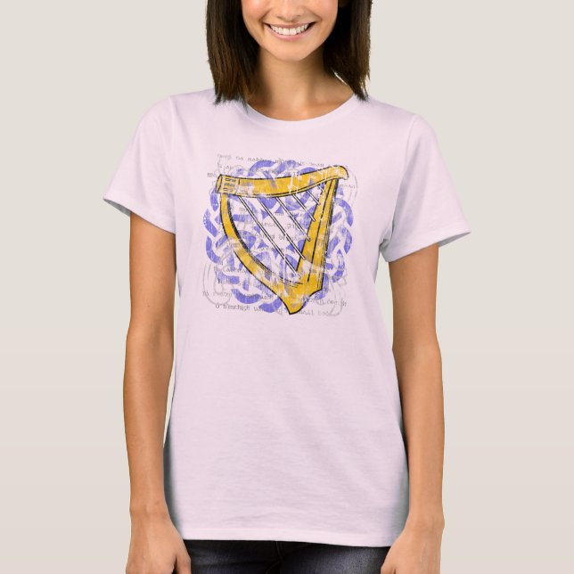 Camisa de luz das mulheres irlandesas Harp (Frente)
