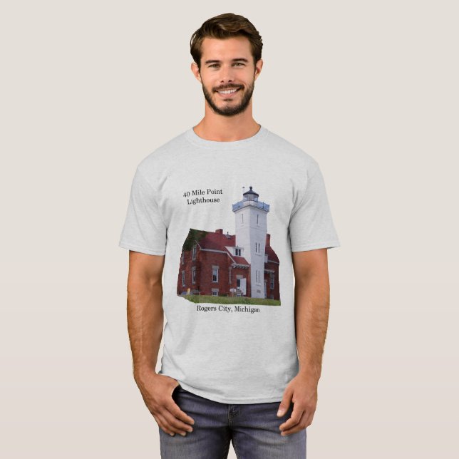Camisa de luz de 40 milhas Point Ligthouse (Frente Completa)