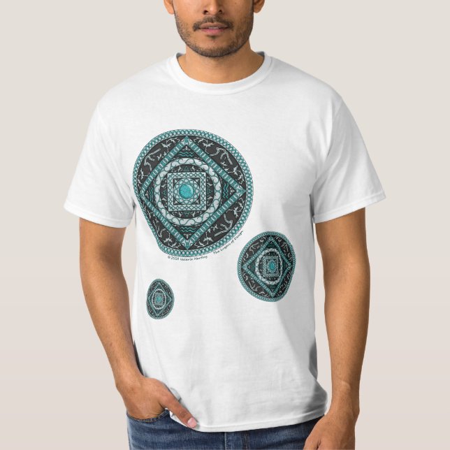 Camisa de Luz dos Homens de Aquarius Mandala (Frente)
