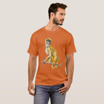 Camisa de macaco com propensão de primata laranja 