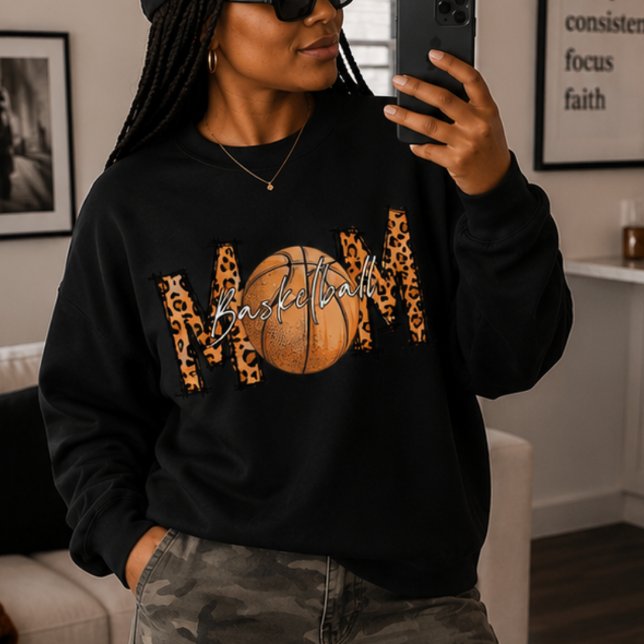 Camisa de Mãe de Basquete com Estampa de Leopardo, (Criador carregado)