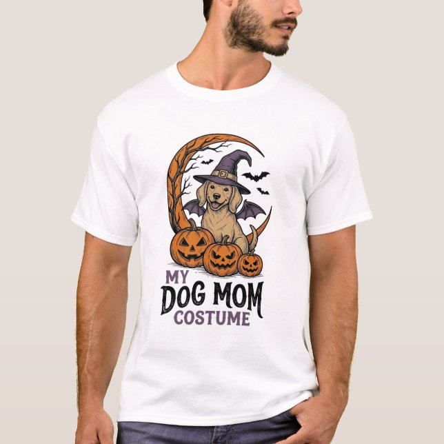 Camisa de Mãe de Cachorro de Halloween Fantasia de (Frente)