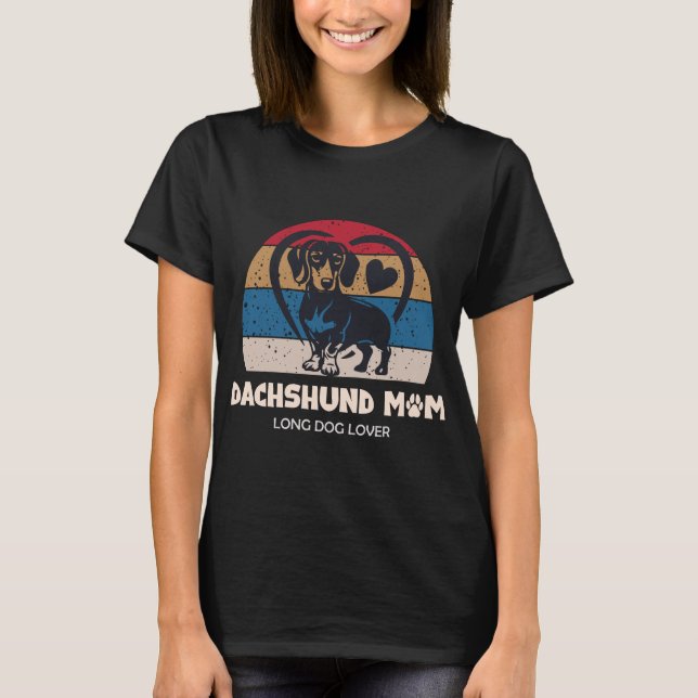 Camisa de Mãe de Dachshund - Amante de Cachorro Co (Frente)