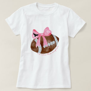 Camisa de Mãe de Futebol Fofa, Camisa de Laço de