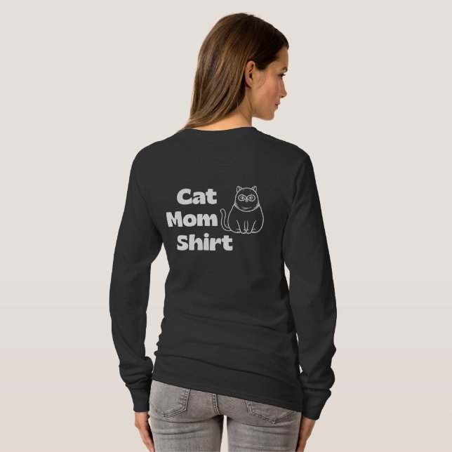 Camisa de Mãe de Gato – Camisa Simples e Fofa para (Parte Traseira Completa)