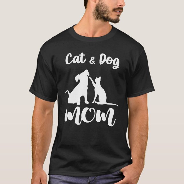 Camisa de Mãe de Gato e Cachorro Amante de Animais (Frente)
