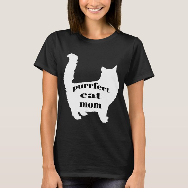 Camisa de Mãe de Gato Moderno e Divertido (Frente)