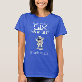 Camisa de Mãe do Menino de Aniversário do Espaço S