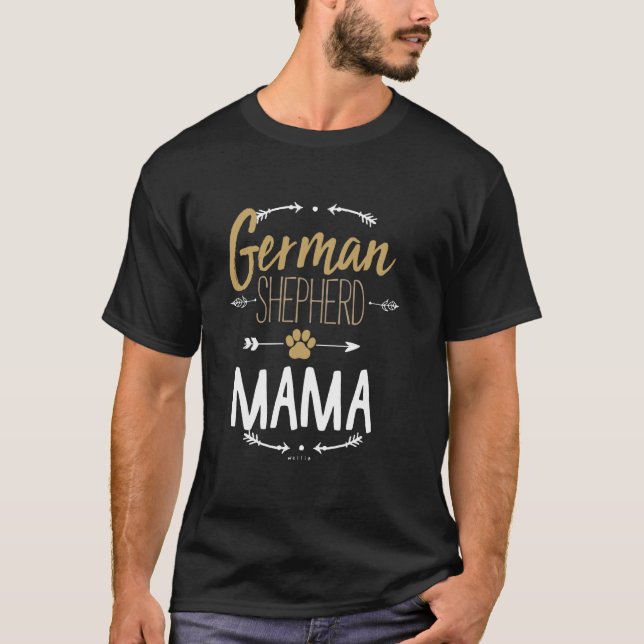 Camisa de Mãe Pastor Alemão Flechas Presentes para (Frente)