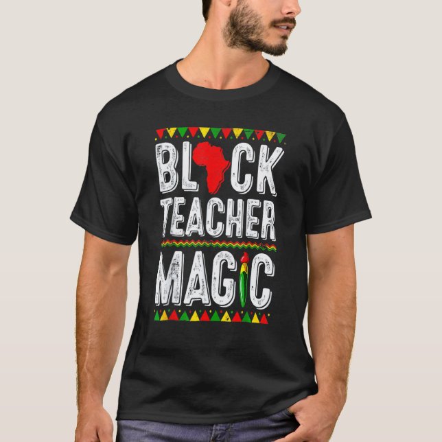 Camisa de Magia de Professor Negro Professor Mês d (Frente)