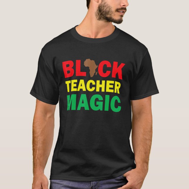Camisa de Magia de Professor Negro Professor Mês d (Frente)