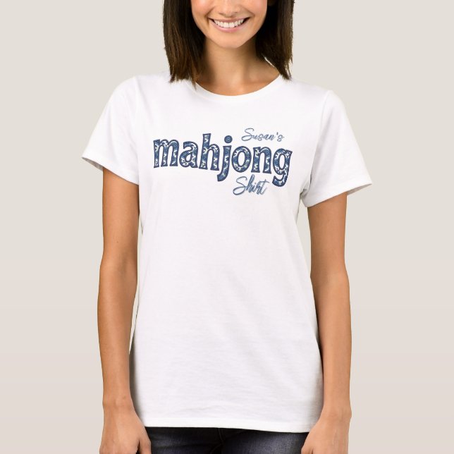 Camisa de Mahjong Personalizada com Floral Chinois (Frente)