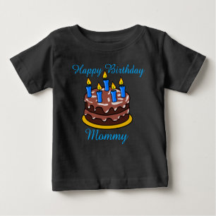 Camisa de Mamãe Feliz de Aniversário Personalizada